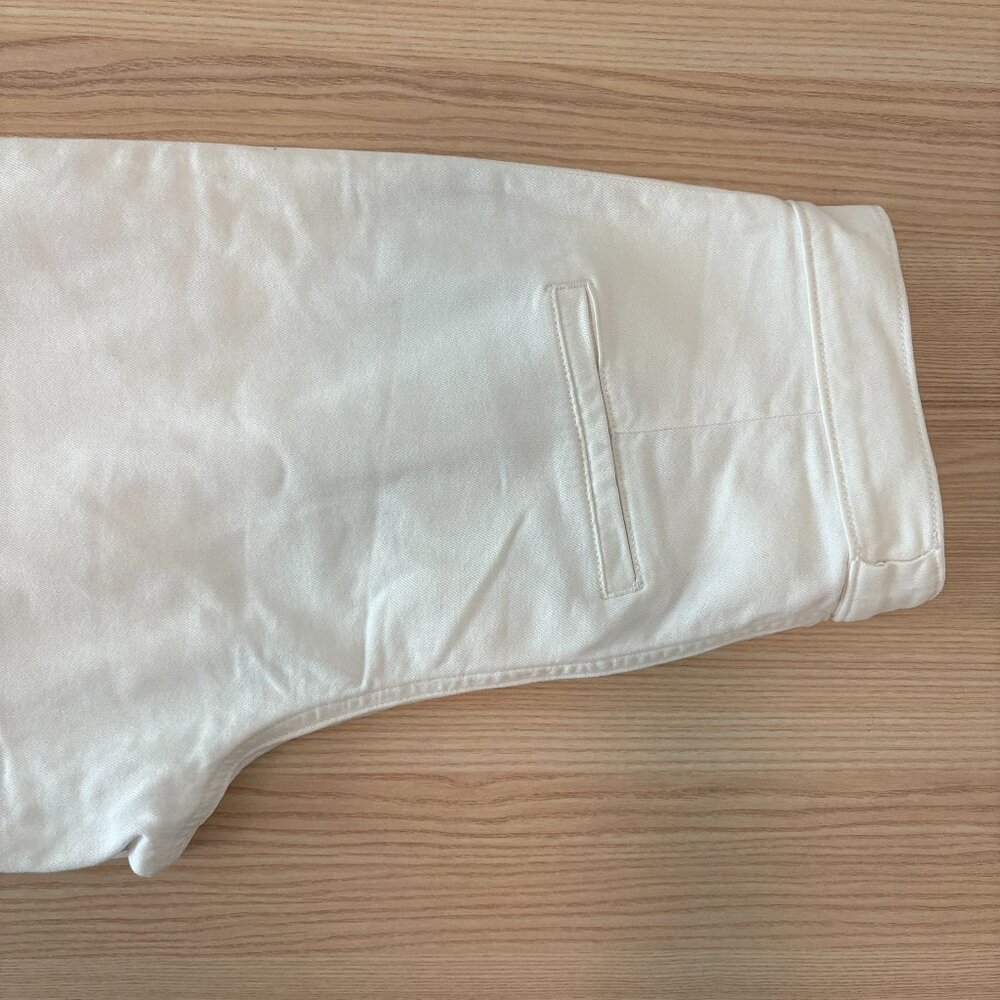 Relaxed Wide Leg White Trousers